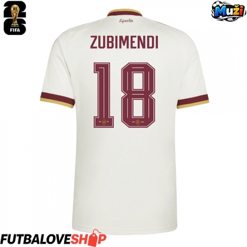 Dres Španielsko Martin Zubimendi #18 Preč MS 2026 Krátky Rukáv